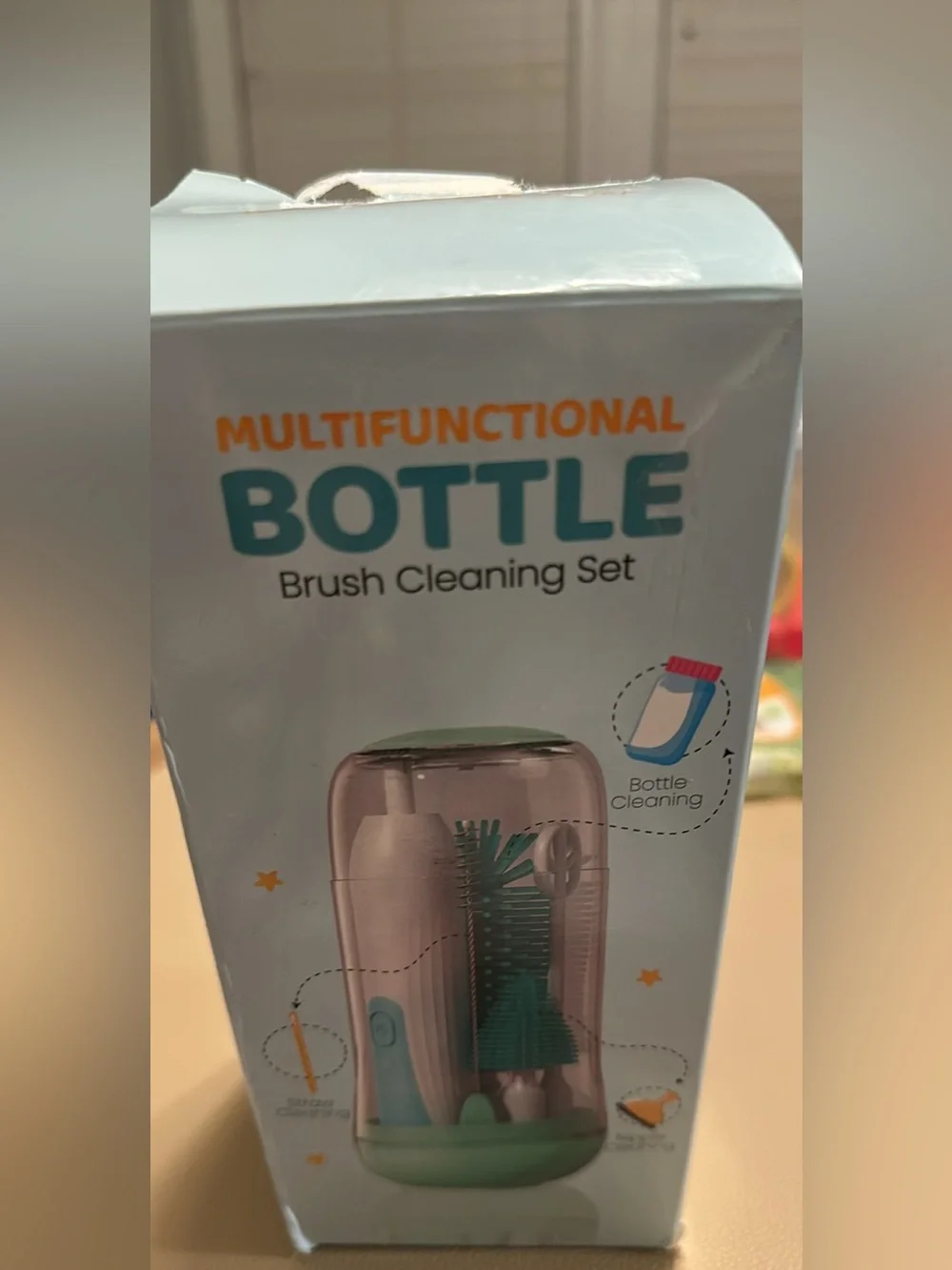 Multifunctional Bottle Brush Cleaning Set - grey color